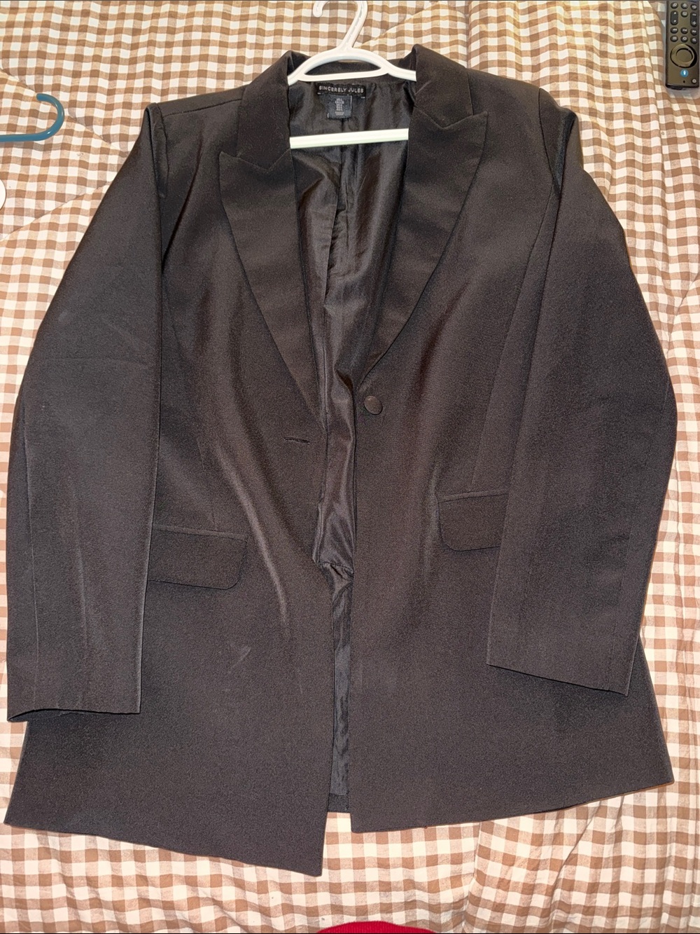 Sincerely Jules Black Single-Button Notch Lapel Blazer